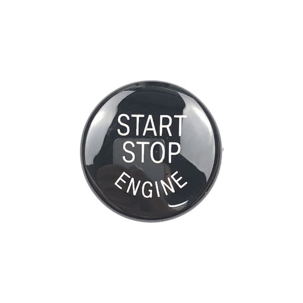エンジン スタート スイッチ ボタン カバー 汎用 BMW アイドリングストップ有り 車 用 イグニッション スラント カスタム ブラック 黒_画像1