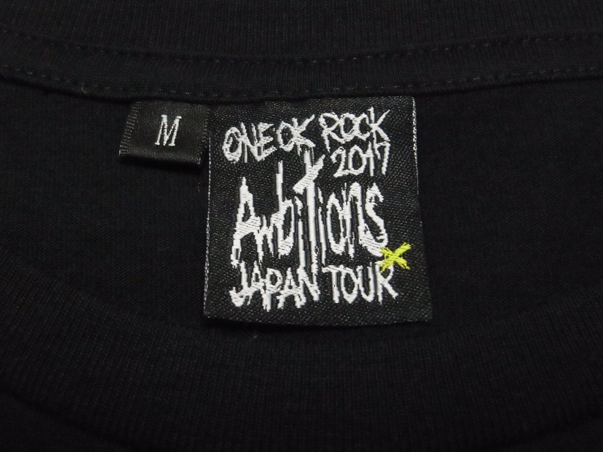 ★美品★ ONE OK ROCK 2018 AMBITIONS JAPAN DOME TOUR Tシャツ sizeM 黒 ★古着 ワンオク 完売品 ライブ ツアー コンサート グッズ_画像3