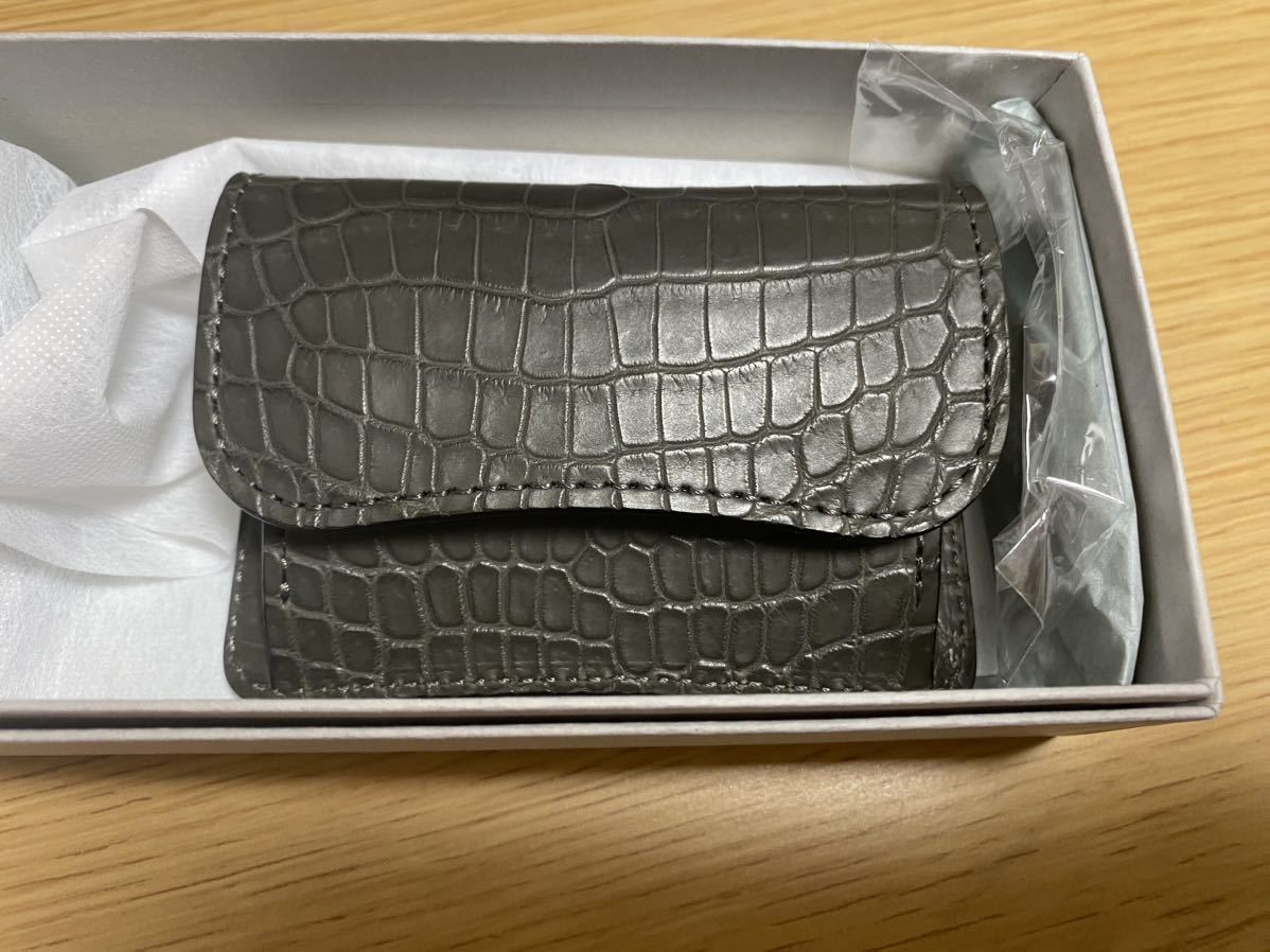 新品未使用】WILDSWANS TONGUE ワイルドスワンズ グレー クロコ 新品未使用】WILDSWANS TONGUE ワイルドスワンズ グレー クロコ