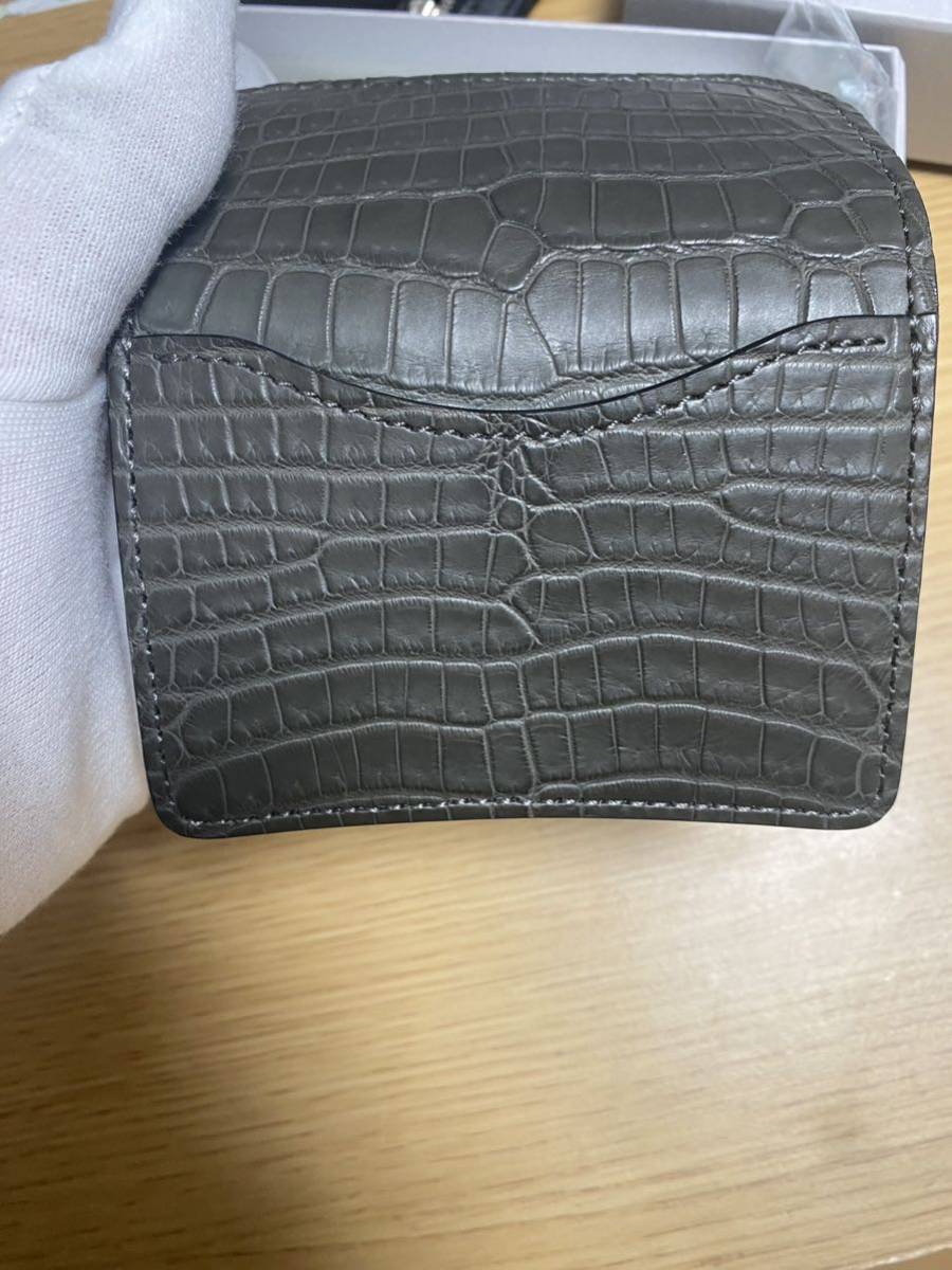 新品未使用】WILDSWANS TONGUE ワイルドスワンズ グレー クロコ 新品未使用】WILDSWANS TONGUE ワイルドスワンズ グレー クロコ