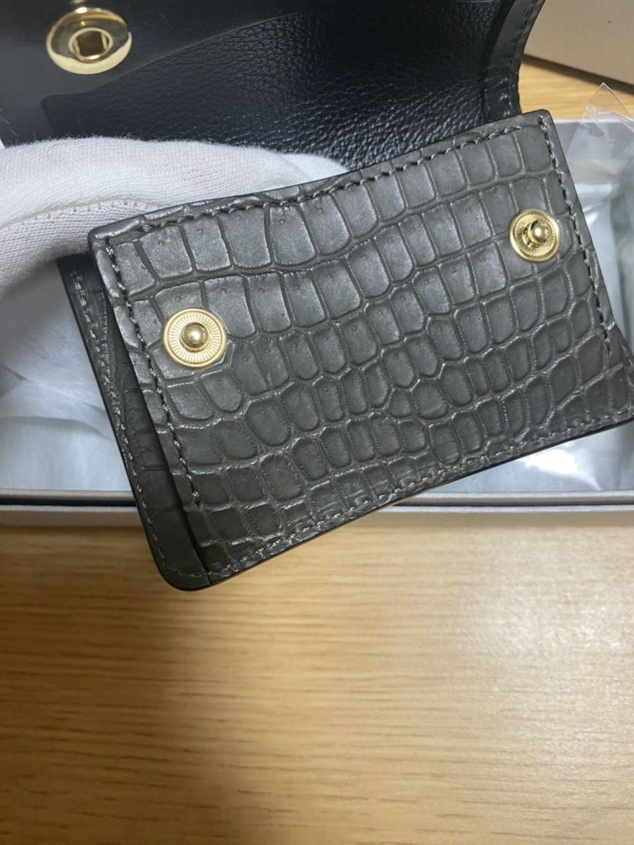 新品未使用】WILDSWANS TONGUE ワイルドスワンズ グレー クロコ 新品未使用】WILDSWANS TONGUE ワイルドスワンズ グレー クロコ