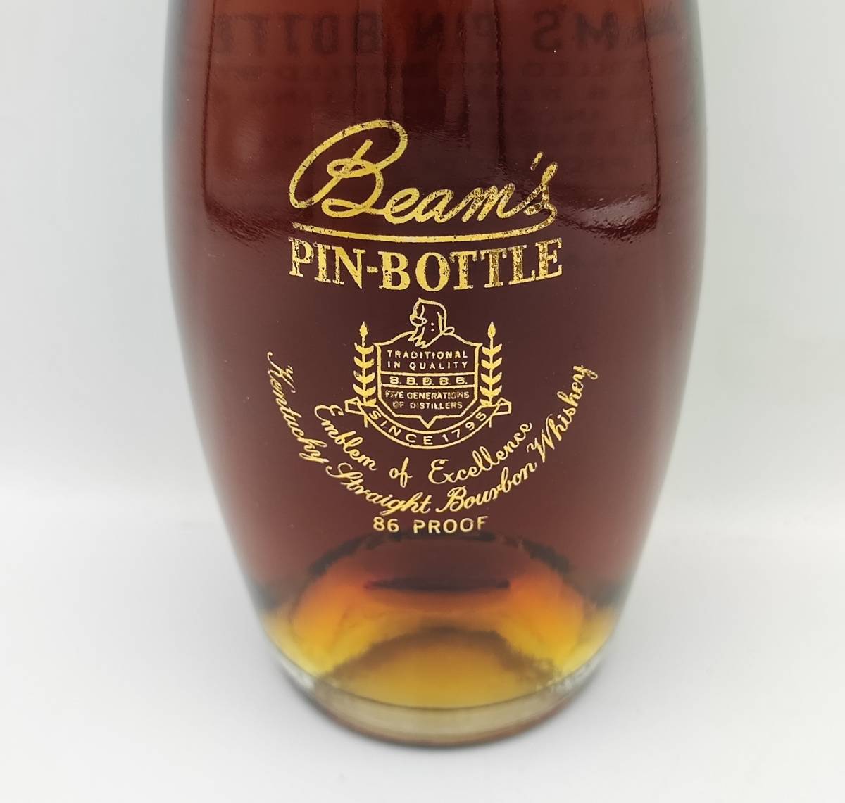 【全国送料無料】BEAM'S PIN BOTTLE 6years old Emblem of Excellence Kentucky Straight Bourbon Whiskey【ビームス ピンボトル 6年】