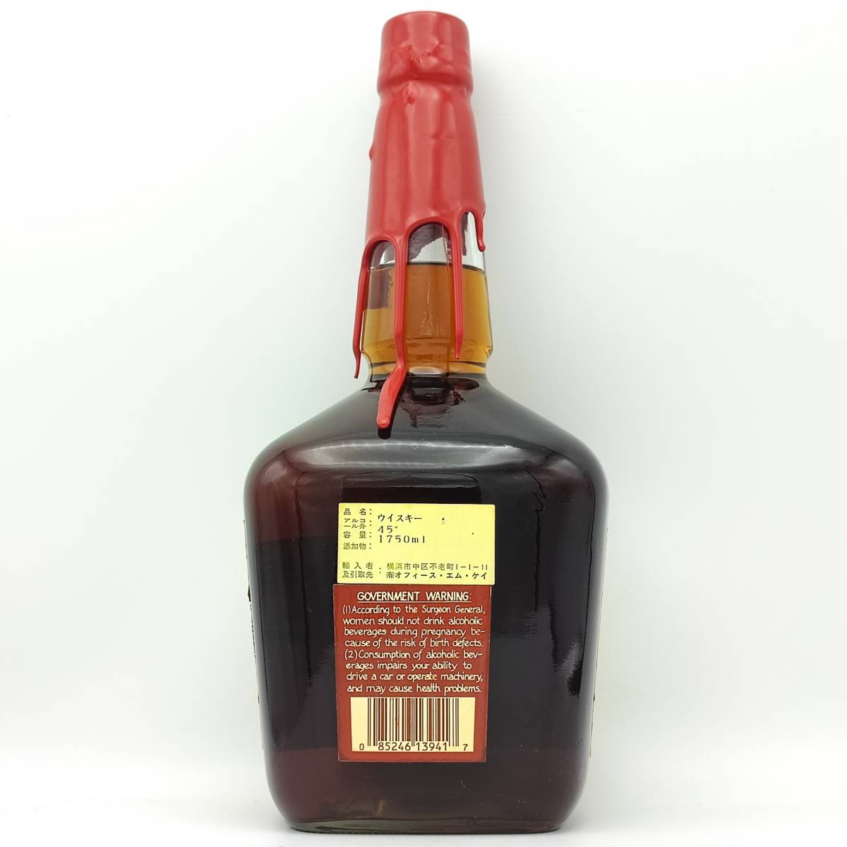 【全国送料無料】Maker's Mark OLD STYLE SOUR MASH KENTUCKY STRAIGHT BOURBON WHISKY　45度 1750ml【メーカーズマーク】