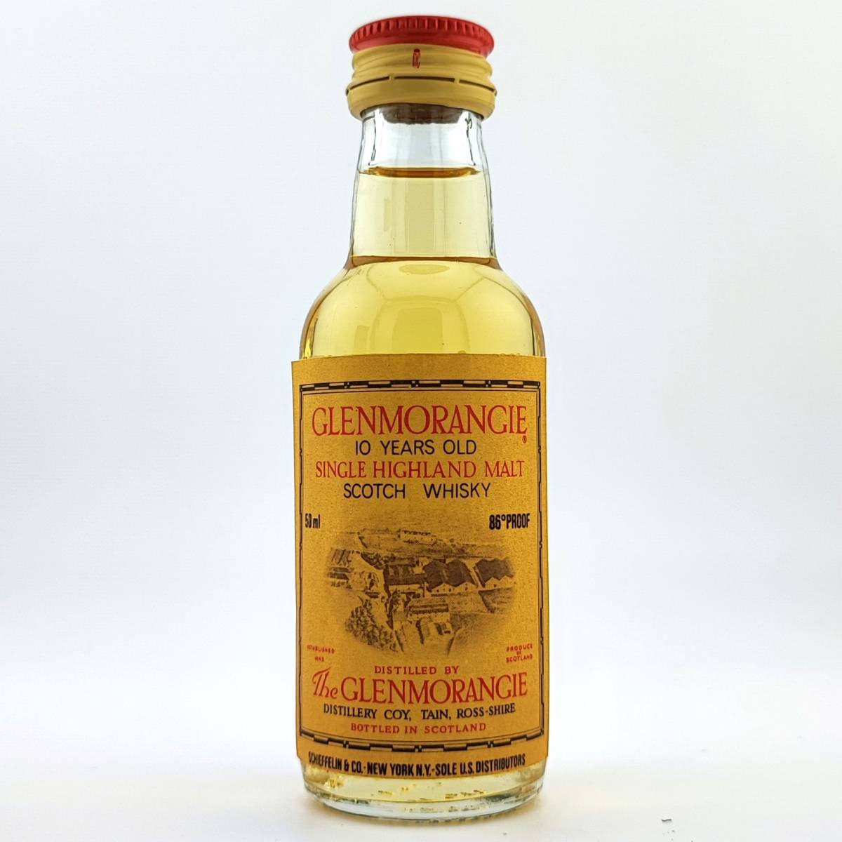 【全国送料無料】GLENMORANGIE 10years old SINGLE HIGHLAND MALT SCOTCH WHISKY　43度　50ml【グレンモーレンジ 10年】