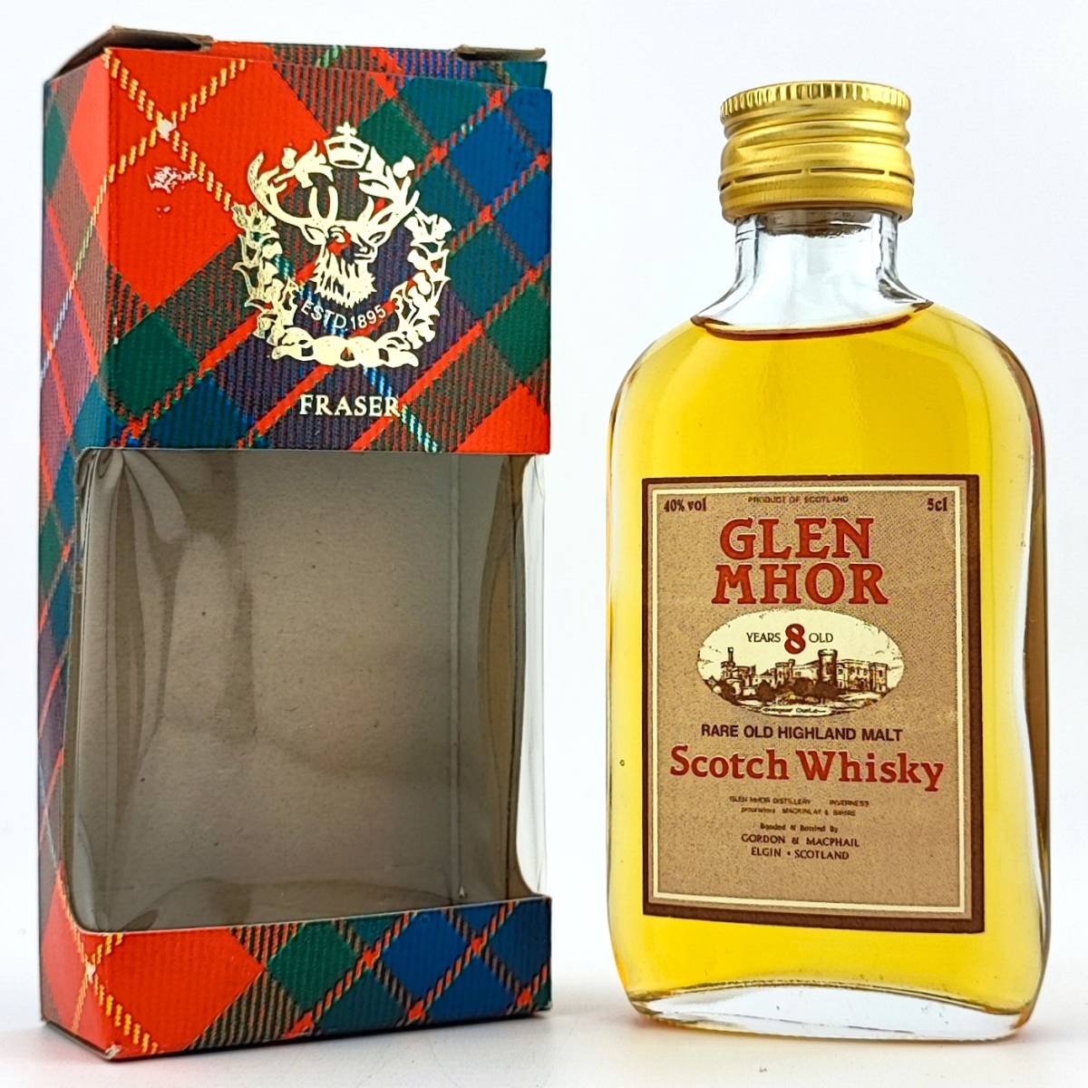 【全国送料無料】GLEN MHOR 8years old RARE OLD HIGHLAND MALT Scotch Whisky　40度　50ml【グレンモール 8年 ゴードン＆マクファイル】