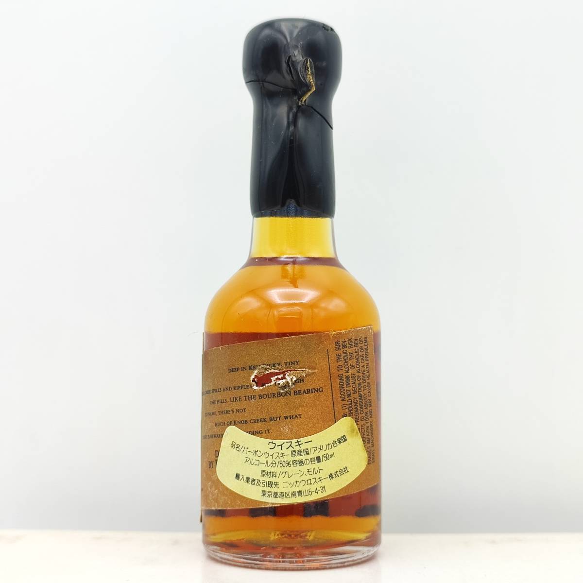 【全国送料無料】KNOB CREEK 9years old Kentucky Straight Bourbon Whiskey　50度　50ml【ノブクリーク 9年】