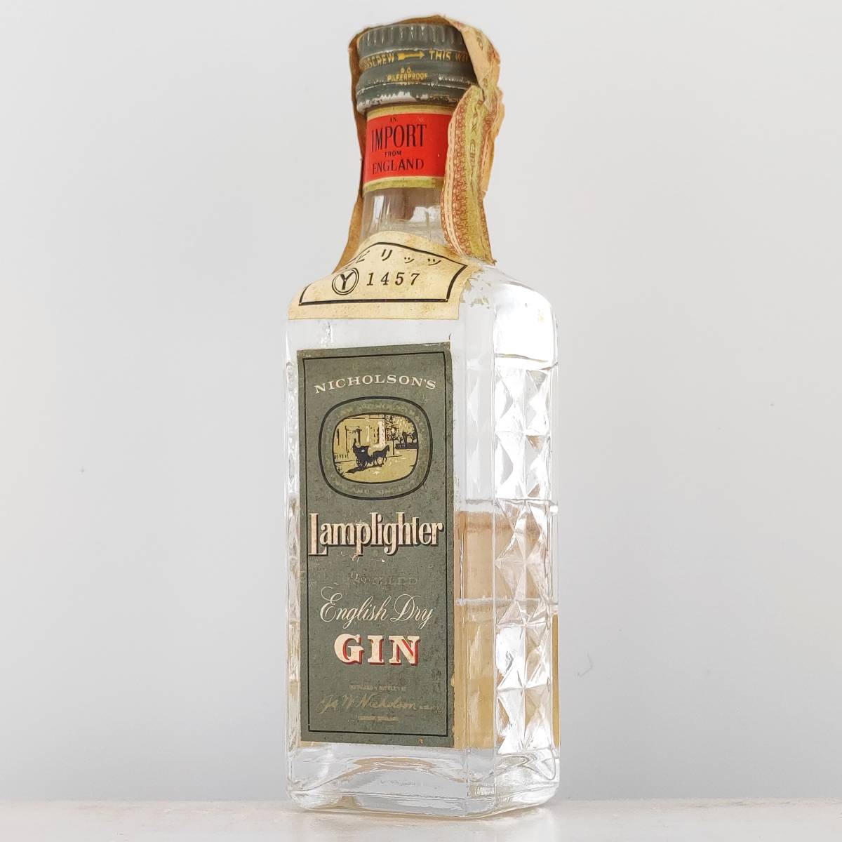 [ nationwide free shipping ]NICHOLSON\'S Lamplighter English Dry GIN 47 times 48ml[ Nicole son lamp lighter wing lishudo Rizin ]