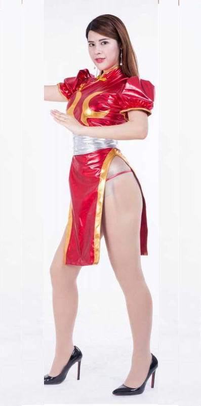  lustre metallic Street Fighter spring beauty manner cosplay red color ML size 