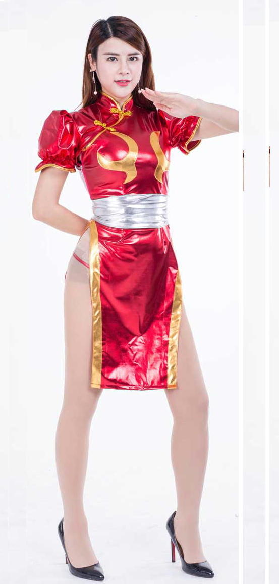  lustre metallic Street Fighter spring beauty manner cosplay red color ML size 