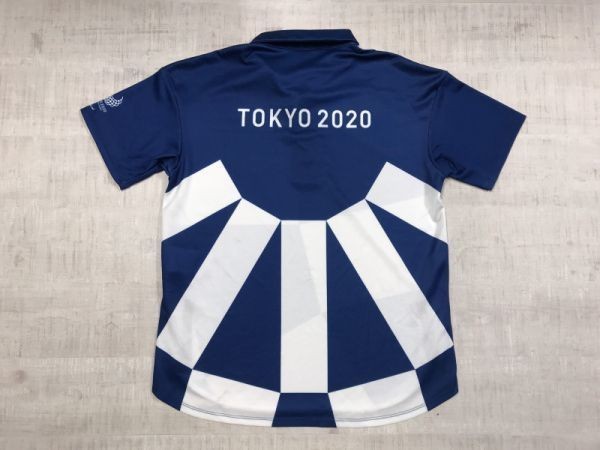 東京オリンピック TOKYO 2020 シティキャスト ボランティア 半袖ポロシャツ メンズ 五輪 スポーツ 記念品 S 白/青_画像2