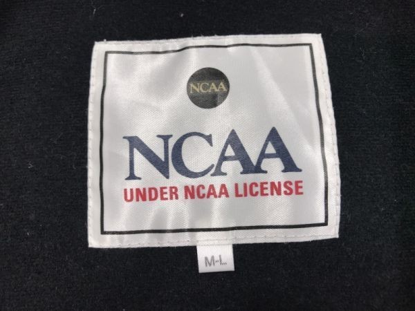 NCAA レトロ オールド アメカジ カレッジ スポーツ ハイネック ジップアップ ベスト メンズ 裏起毛 ポリエステル100% M～L 赤_画像2