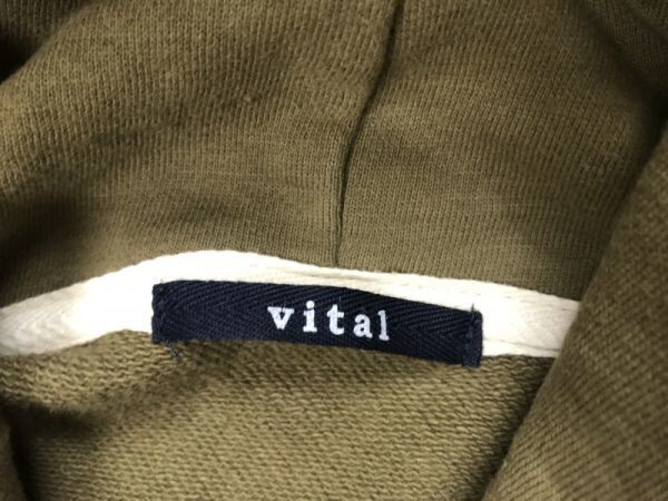 Vital MONSIEUR NICOLE ヴィタル ムッシュニコル ストリート モード プルオーバー スウェット パーカー メンズ M カーキ_画像2