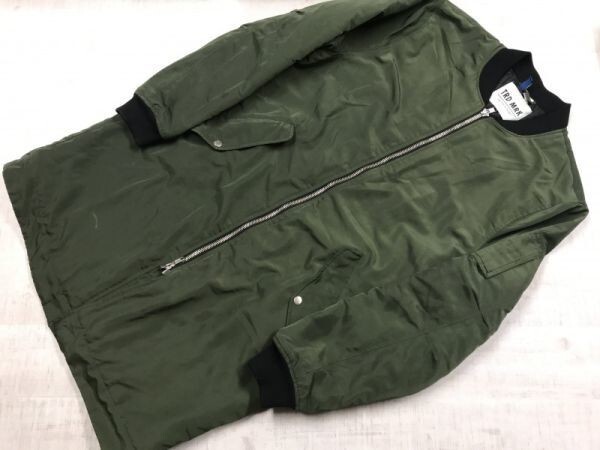 エイチアンドエム H&M DIVIDED ストリート ミリタリー M-51型 中綿コート ボンバー ジャケット メンズ ポリエステル100% L カーキ_画像1