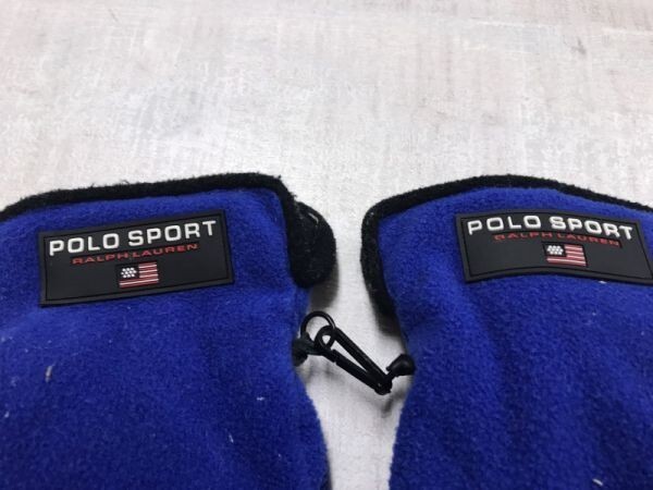 ポロスポーツ ラルフローレン POLO SPORT RALPH LAUREN アメカジ ストリート フリース グローブ 手袋 メンズ ポリエステル100% L 青_画像2