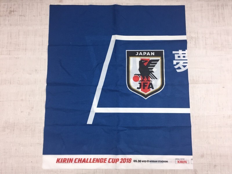 JFA サッカー 日本代表 キリンチャレンジカップ 2018 スポーツ グッズ 応援旗 フラッグ タペストリー 青_画像1