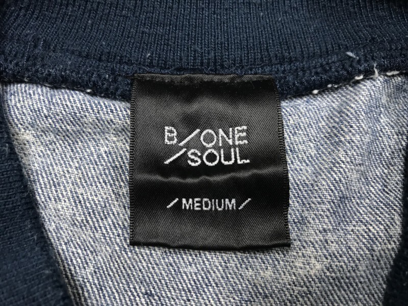 ビーワンソウル B ONE SOUL ケミカルウォッシュ デニム ブルゾン ボンバー ジャケット メンズ ストリートオールド ジップアップ M 青の画像2