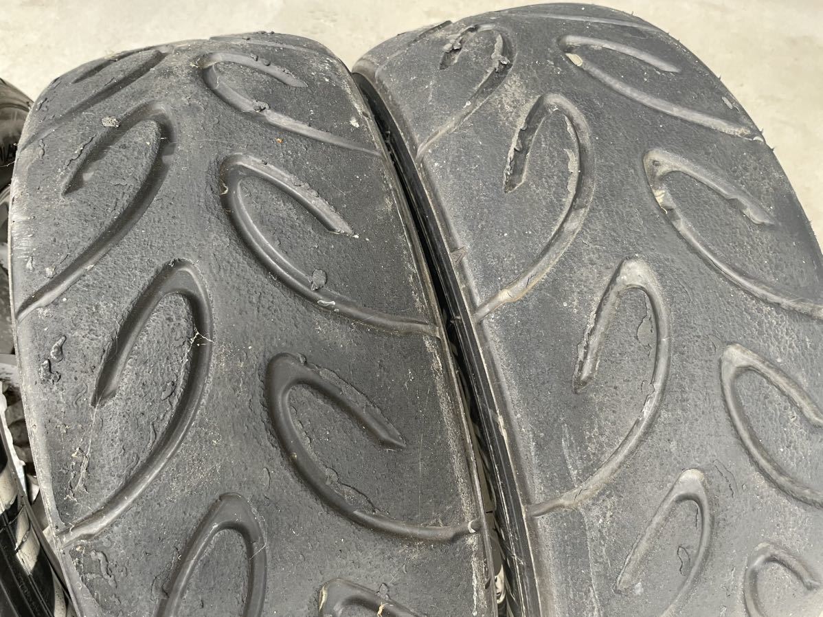 ホイール、タイヤ4本セット　wed's sports TC-05 R14 PCD100 off35 6J 2本　off24 6.5J 2本 / ADVANA050 195/60R14 中古_画像4