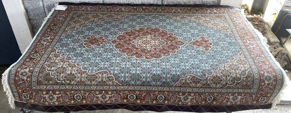 ペルシャ絨毯 TABRIZ タブリーズ アンティーク 153×105 wool ウール 福岡市_画像2