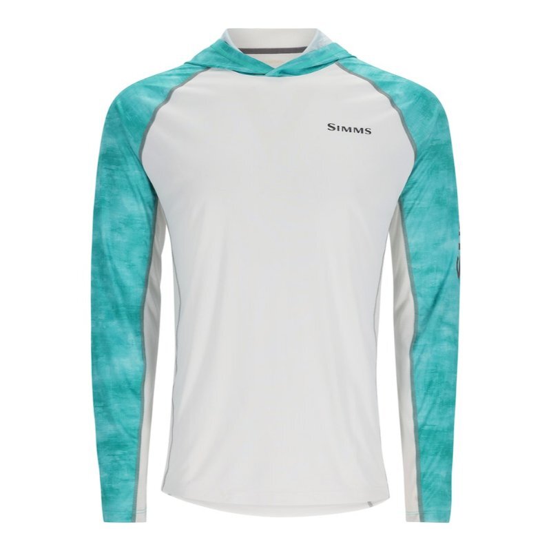 Simms Challenger Solar Hoody S Tシャツ シムス チャレンジャー ソーラー フーディー パーカー Sea Breeze Daze/Whiteの画像5