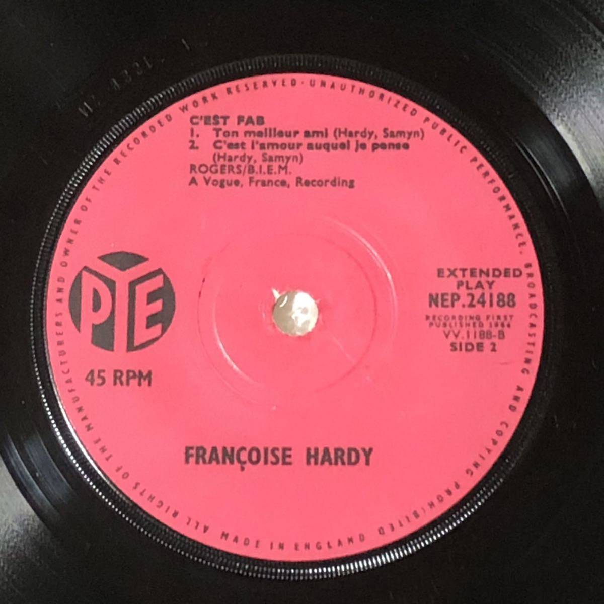 Francoise Hardy / C'est Fab ! UK Orig Mono 7' EP_画像5