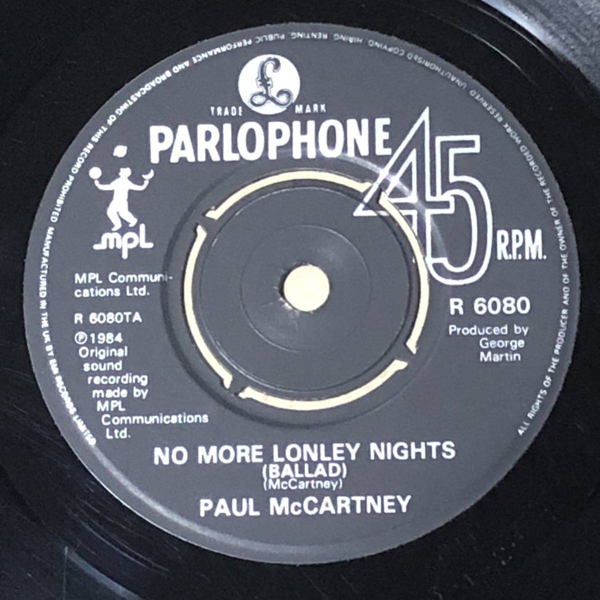 No More Lonely Nights UK Orig 7' Single _画像3