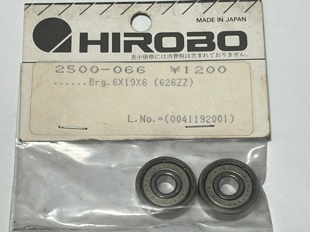  ヒロボー 2500-066 ベアリング 6x19x6 zzの画像1