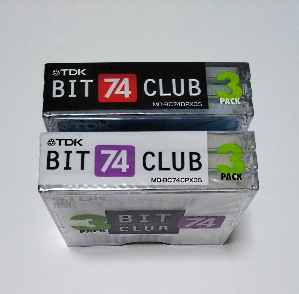 【新品訳ありMDディスク】TDK BIT CLUB デジタル性能に優れる高品質ディスク 耐熱・高精度シェル 3枚入りパック 2種 各1パック 計6枚 希少_画像8