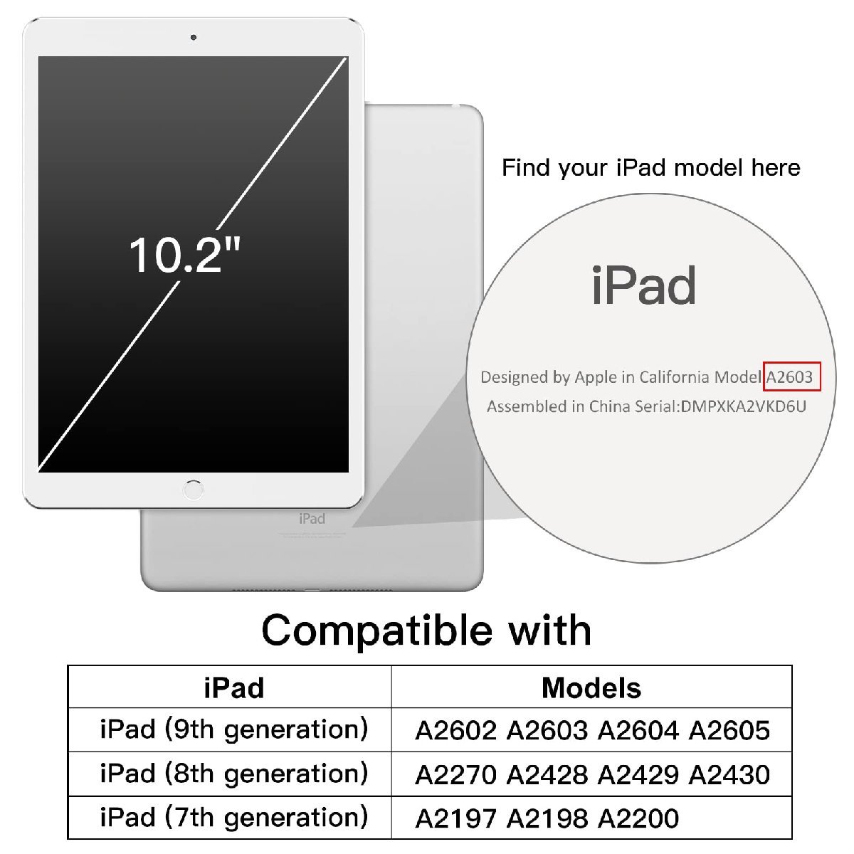 送料無料★JEDirect iPad 9/8/7 ケース 10.2インチ 三つ折りスタンド スリープ機能 (パープル)_画像2