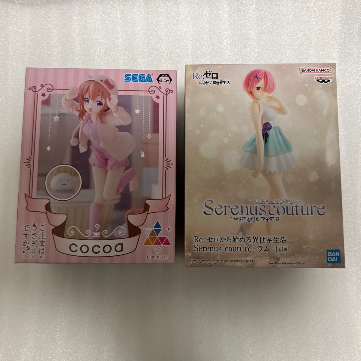 フィギュア ご注文はうさぎですか Luminasta cocoa ココア リゼロ Serenus couture ラム 2個セット