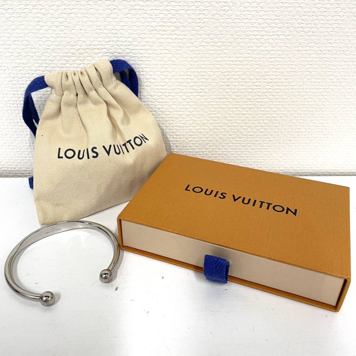 【LOUIS VUITTON】ルイヴィトン★バングル シルバー ブレスレット メンズ アクセサリー M64840 02