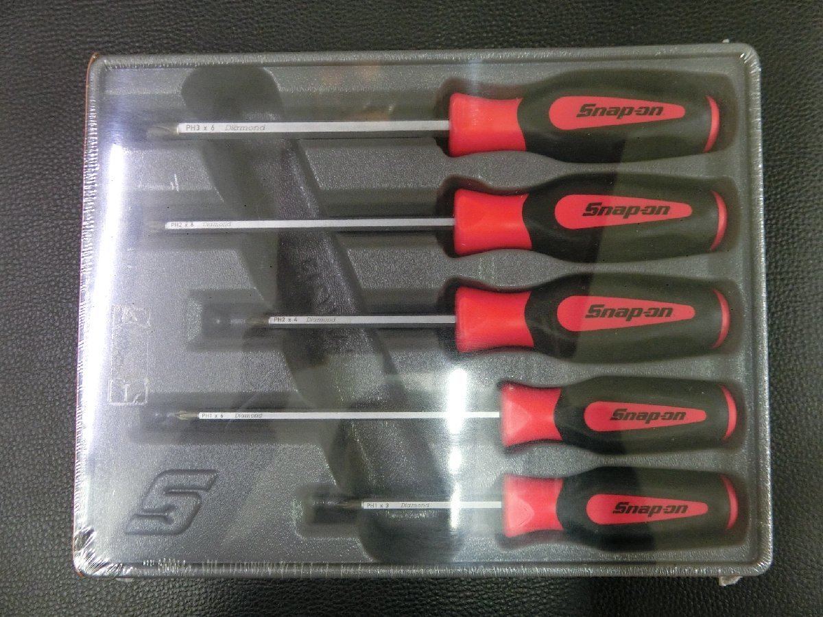 未使用品 スナップオン SNAP-ON 5Piece ダイアモンドチップ ドライバーセット SGDDP50BR 管理No.40336