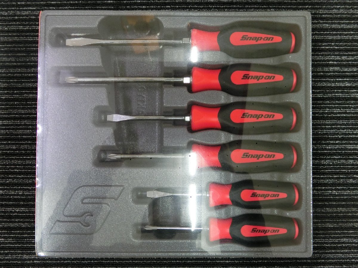 未使用品 スナップオン SNAP-ON 6Piece ソフトグリップ コンビネーション ドライバーセット SGDX60BR 管理No.40339