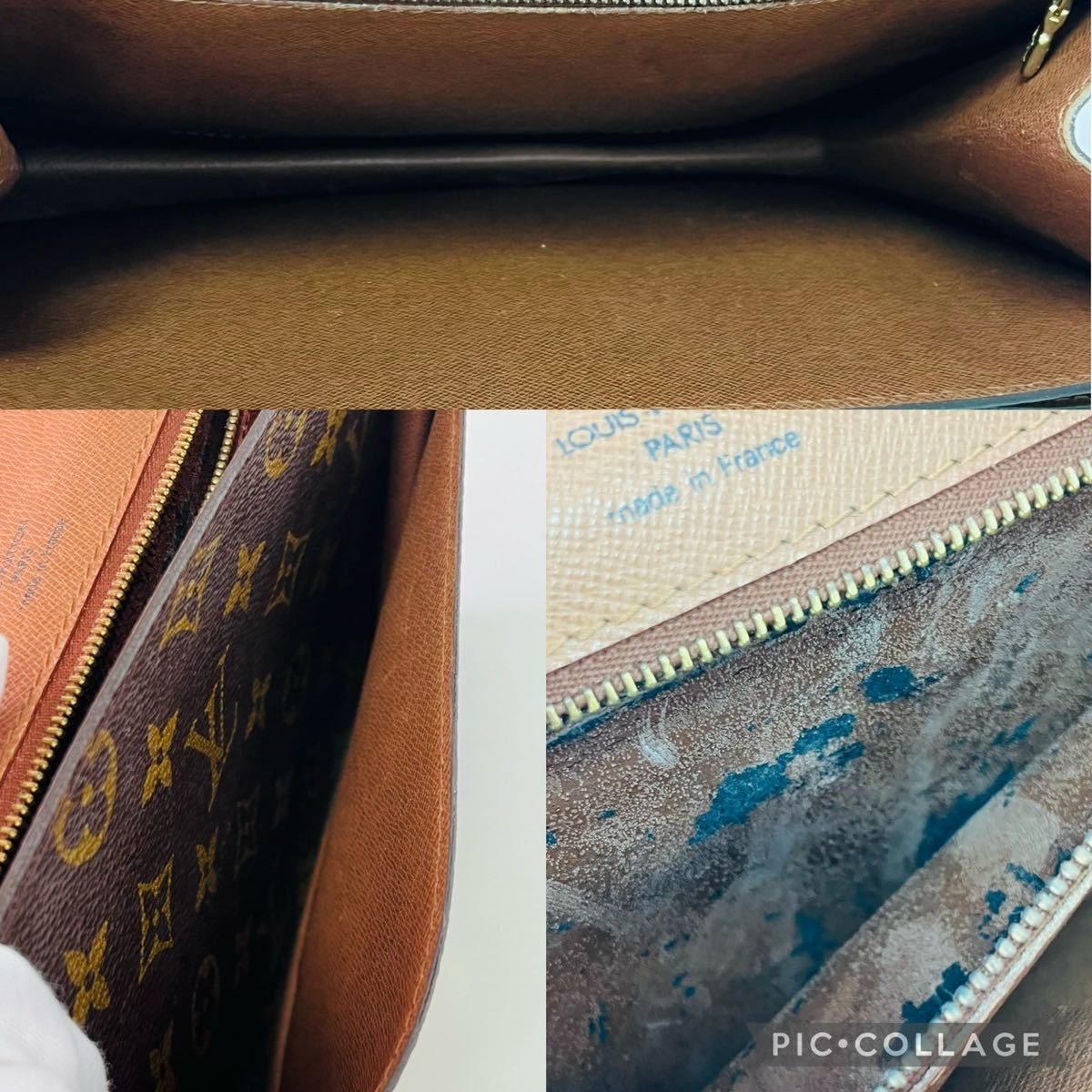 Louis Vuitton ルイヴィトン モノグラムモンソー26 ハンドバッグ ショルダーストラップ M51187 ※内ポケット劣化大　K0207_画像9