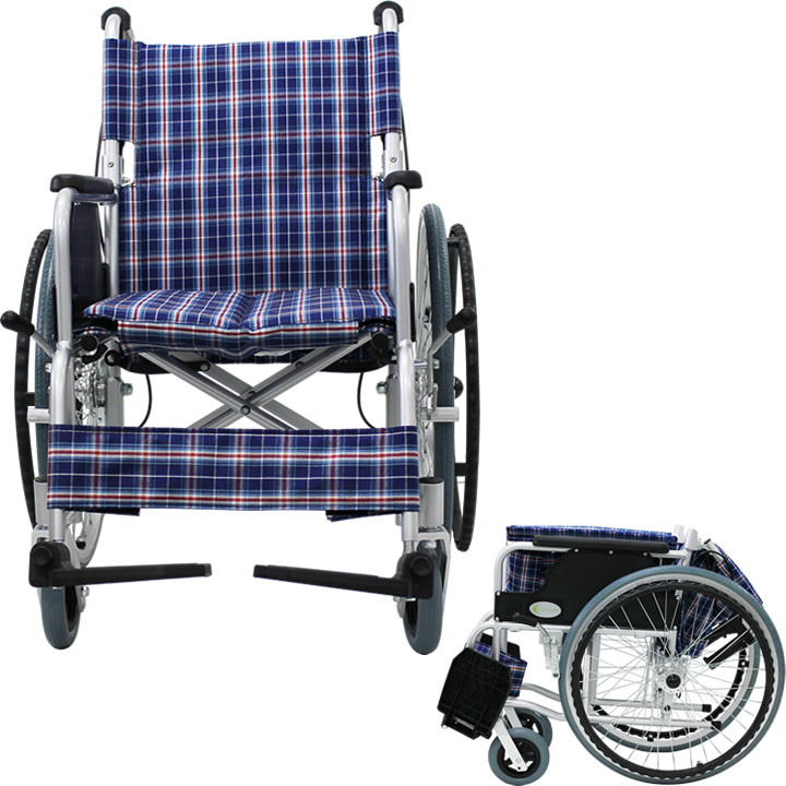 車椅子 軽量 コンパクト 自走式 車いす 自走介助兼用 【ノーパンクタイヤ】_画像5