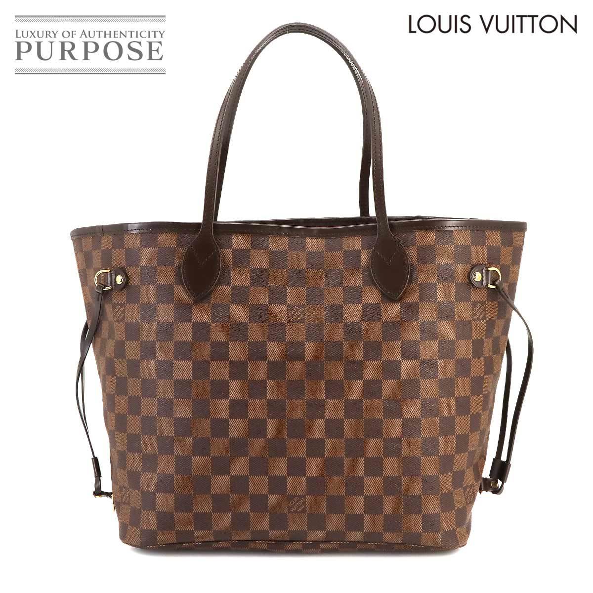 新品同様 ルイ ヴィトン LOUIS VUITTON ダミエ ネヴァーフル MM トート バッグ エベヌ スリーズ N51105 ブラウン 90222988_画像1