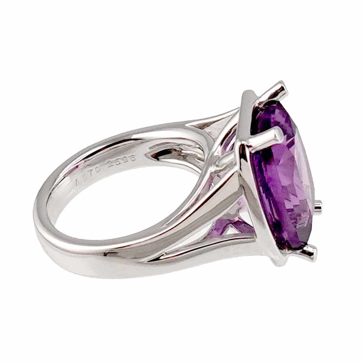 ポーラ POLA 9号 リング アメジスト 5.70ct K18 WG ホワイトゴールド 750 指輪 Amethyst Ring 90216711_画像4