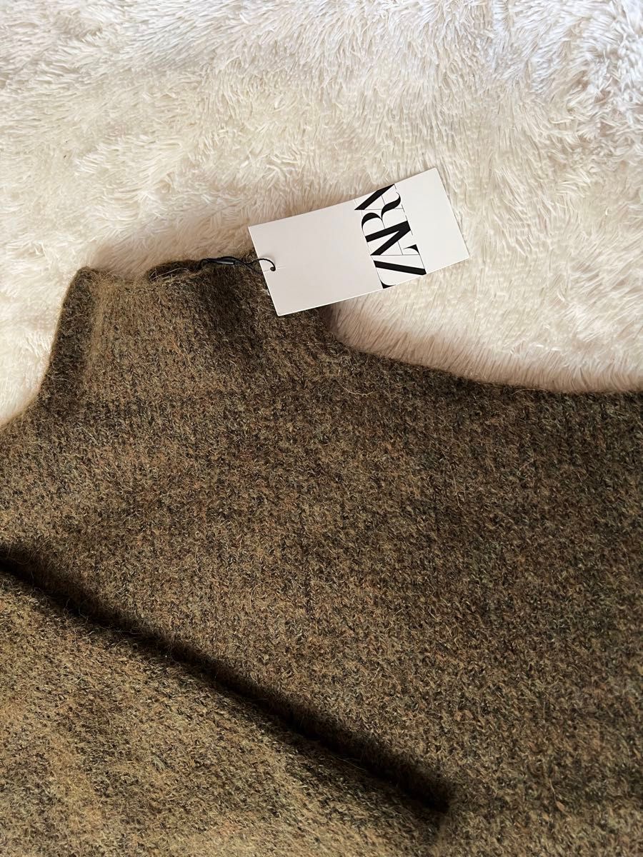 ZARA ニット クロップド コージーセーター 新品 タグ付き|Yahoo