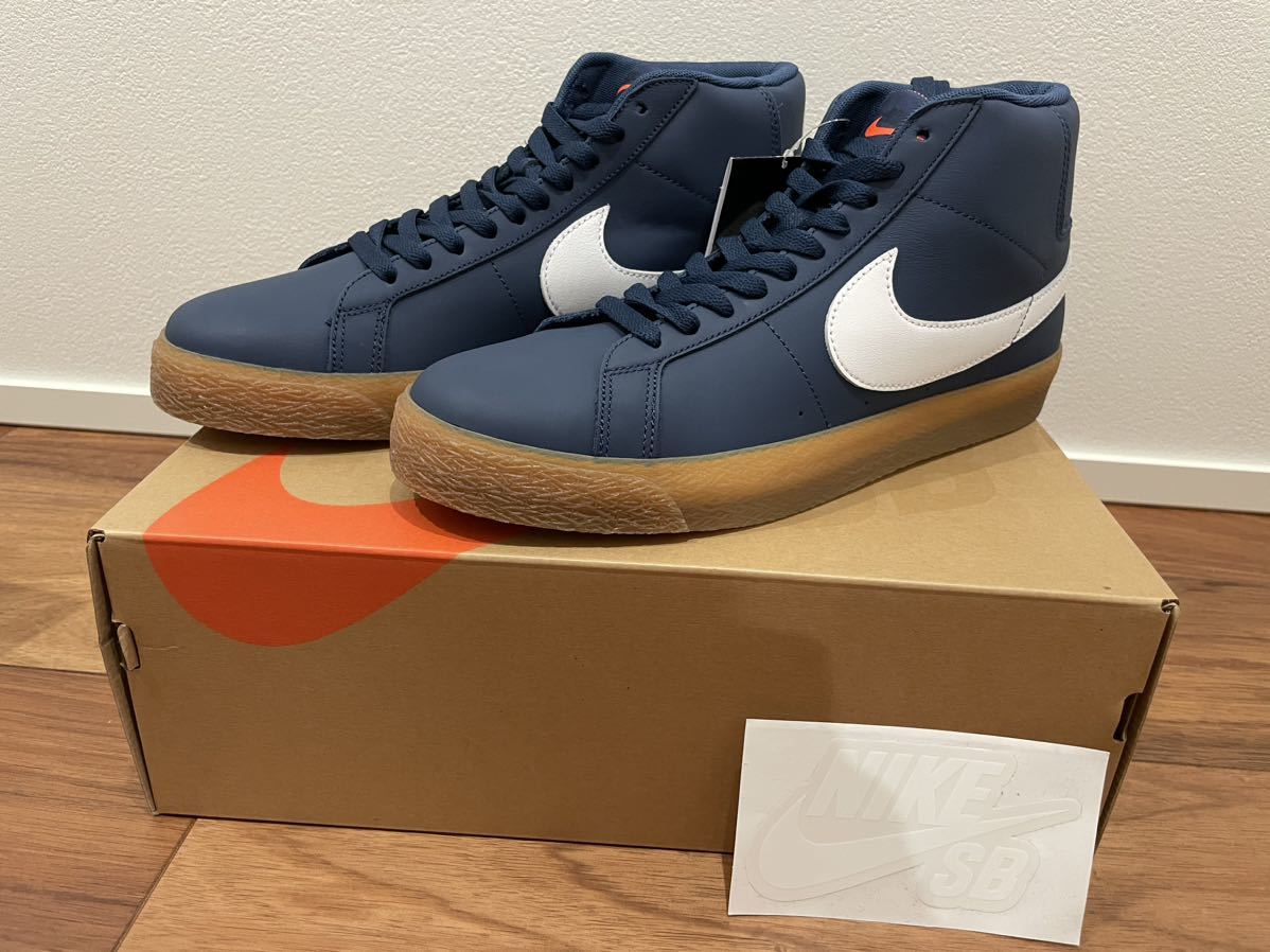 27.5cm NIKE SB Zoom Blazer Mid ISO Navy Gum