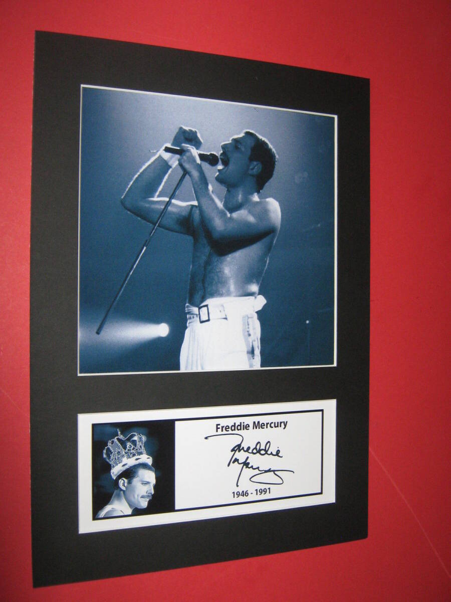 freti* Mercury QUEEN photograph & autograph [ art print A4] handcraft Britain made 