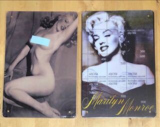 [ Marilyn * Monroe ]2 шт. комплект a * Showa * retro * жестяная пластина табличка * #