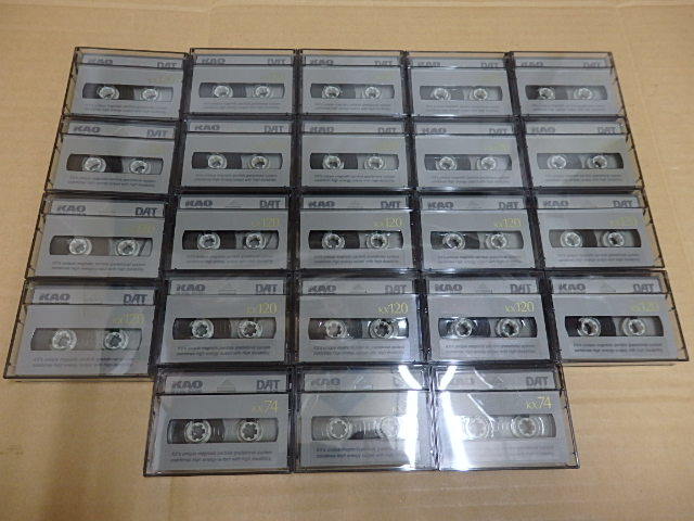 !〇中古 DAT カセット テープ KAO KX120 KX74 計２３本/室内保管品/カセット比較的美品_画像1