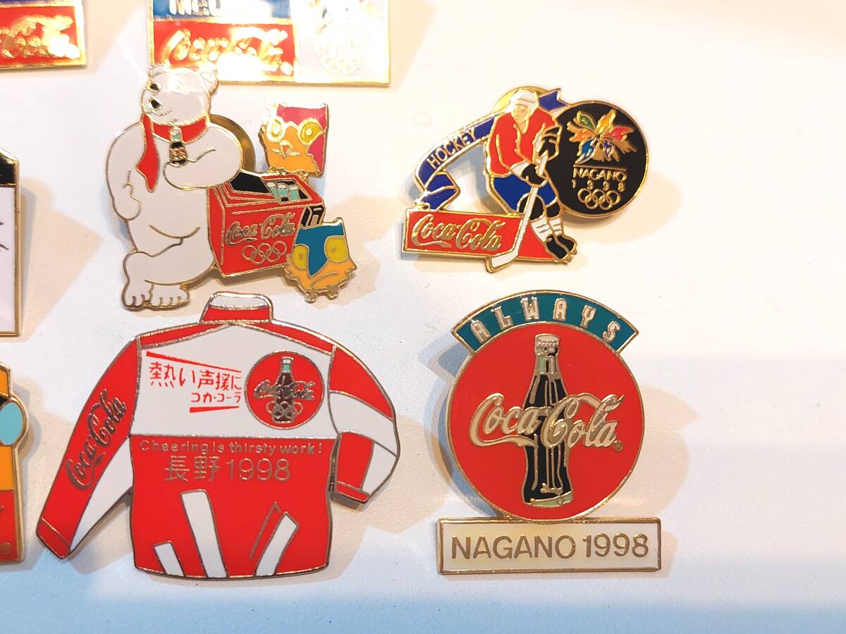 長野オリンピック ピンバッジ コカコーラ 7個 コカ・コーラ 1998年 レア レトロ_画像3