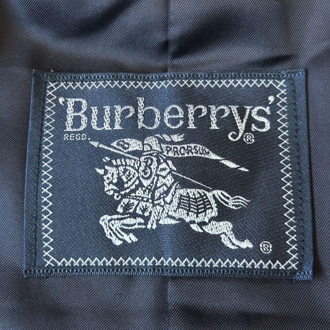 1円～ 定価18万円 未使用級 バーバリー BURBERRY Burberrys ステンカラーコート ヘリボーン チェック柄 カシミヤ ツイード M 1スタ_画像9