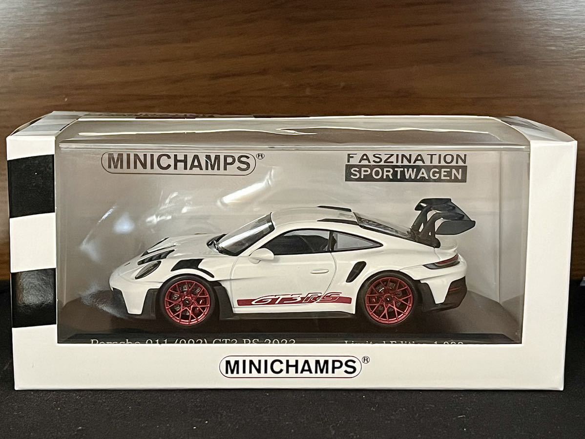 1円スタート 1/43 海外限定 ミニチャンプス ポルシェ 911 992 GT3RS ホワイト/レッド Minichamps Porsche 911 992 GT3RS ※要詳細確認_画像6