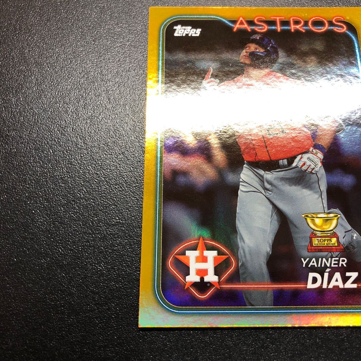 Yainer Diaz 2024 Topps Series1 #77 Rookie Gold Cup Gold Foil Astros_画像4