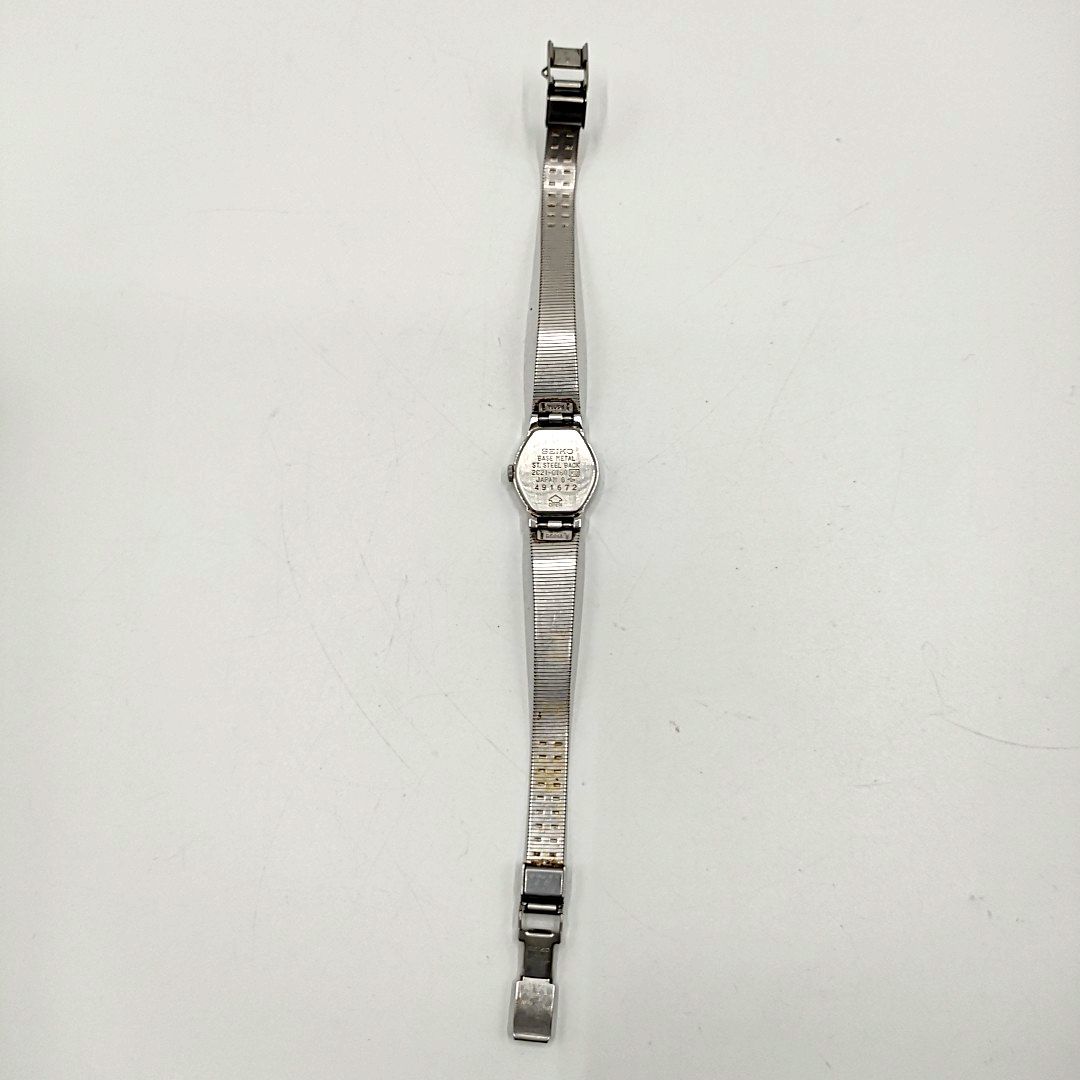 【電池切れ】SEIKO セイコー クォーツ 腕時計 シルバー文字盤 ラウンド レディース 2C21-0160_画像9