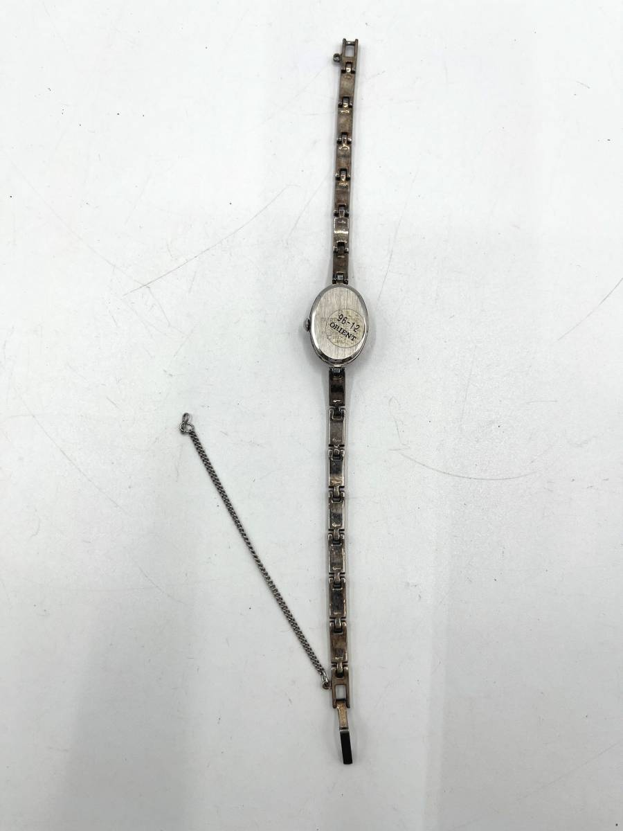 【電池切れ】ORIENT オリエント FAIRE LA BISE フェールラピーズ クォーツ 腕時計 シルバー文字盤 オーバル バングルウォッチ RPAW-00の画像8
