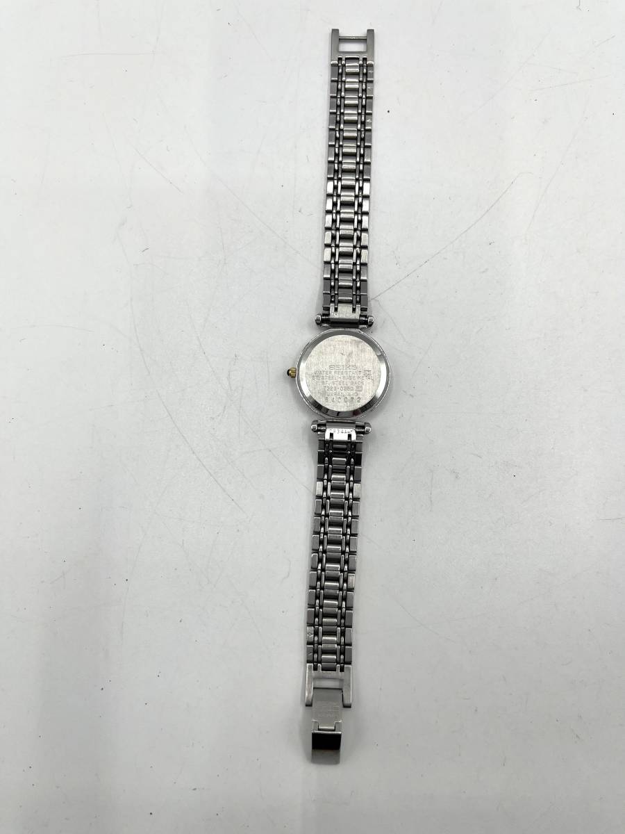 【電池切れ】SEIKO セイコー EXCELINE エクセリーヌ クォーツ 腕時計 白文字盤 ラウンド コンビ レディース 7320-0380の画像9