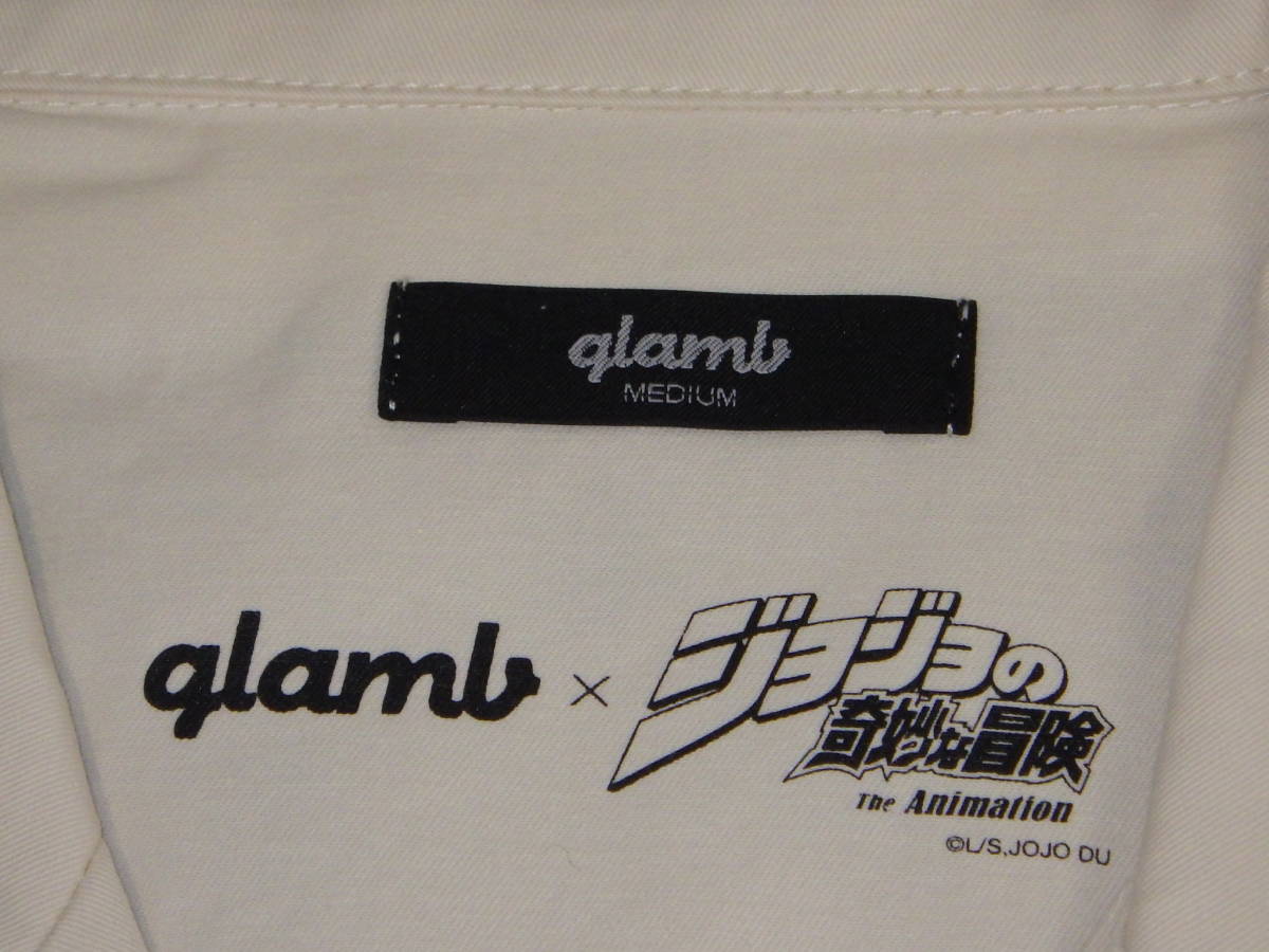 glamb×ジョジョ・Keicho's Stand SH / ケイチョウズスタンドシャツ・ホワイト・Mサイズ　_画像6