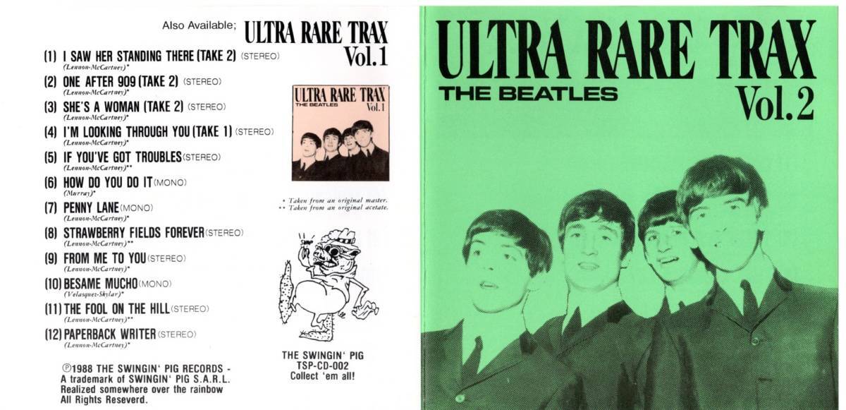 初版 2CD【(インタ-プレス盤) ULTRA RARE TRAX Vol.1 & 2 1988年製】Beatles ビートルズ_画像9